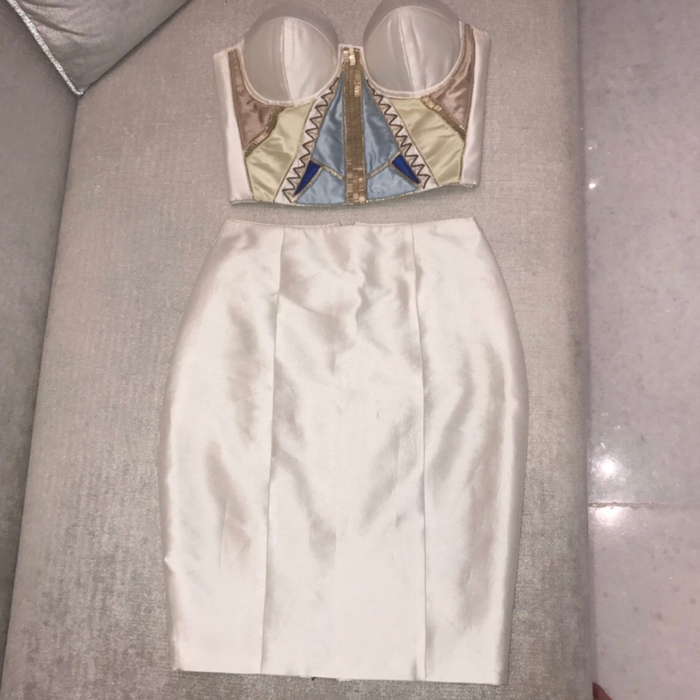 2 piece bustier dress